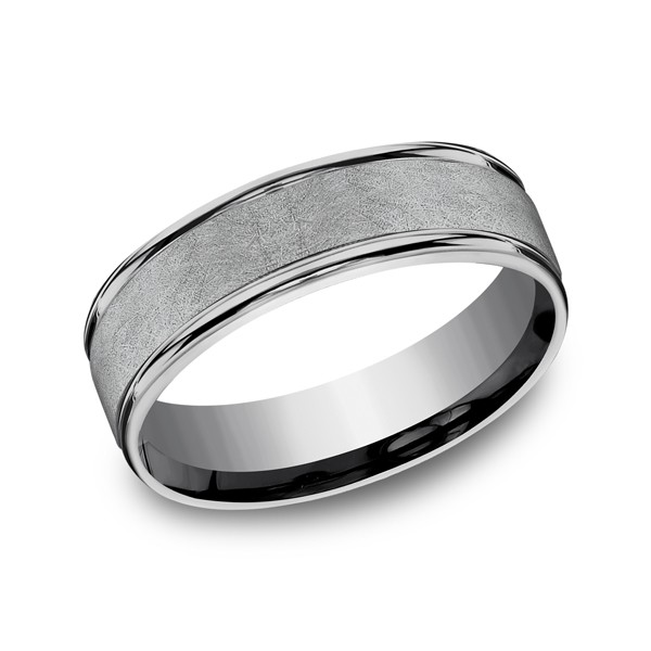 Grey Tantalum Comfort-fit wedding band
