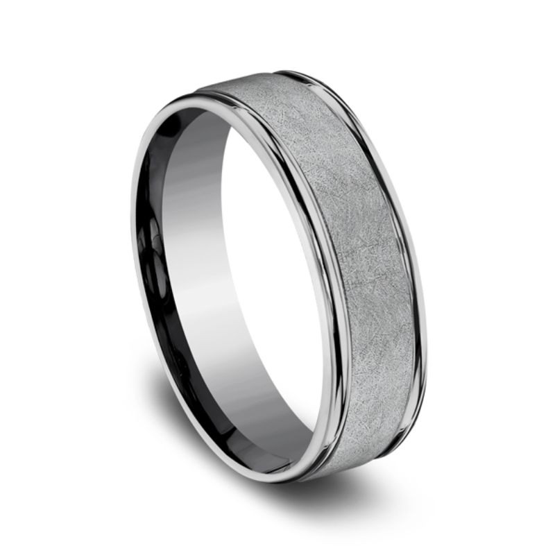Grey Tantalum Comfort-fit wedding band