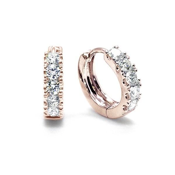18K Diamond Huggie Earrings