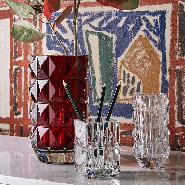 Baccarat Louxor Red Round Vase
