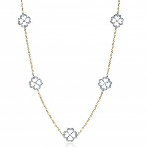 Gumuchian 18K Gold Kelly Diamond Flower Necklace
