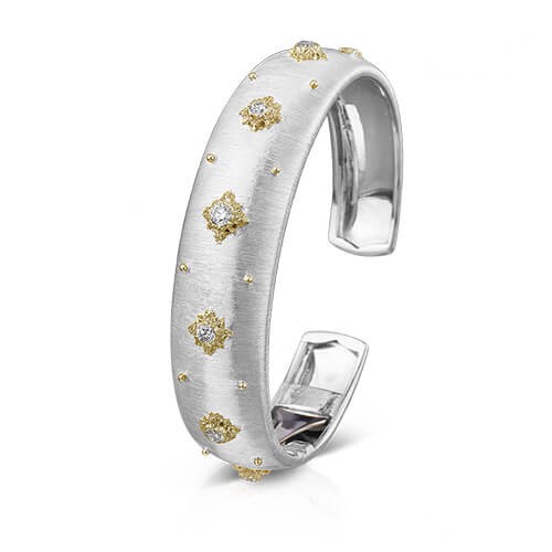 Buccellati Macri White Gold Diamond Cuff Bracelet