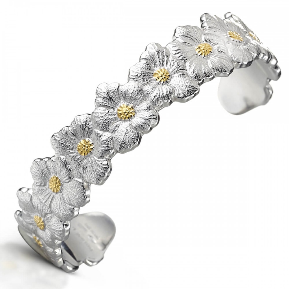 Buccellati Silver Gardenia Small Cuff Bracelet
