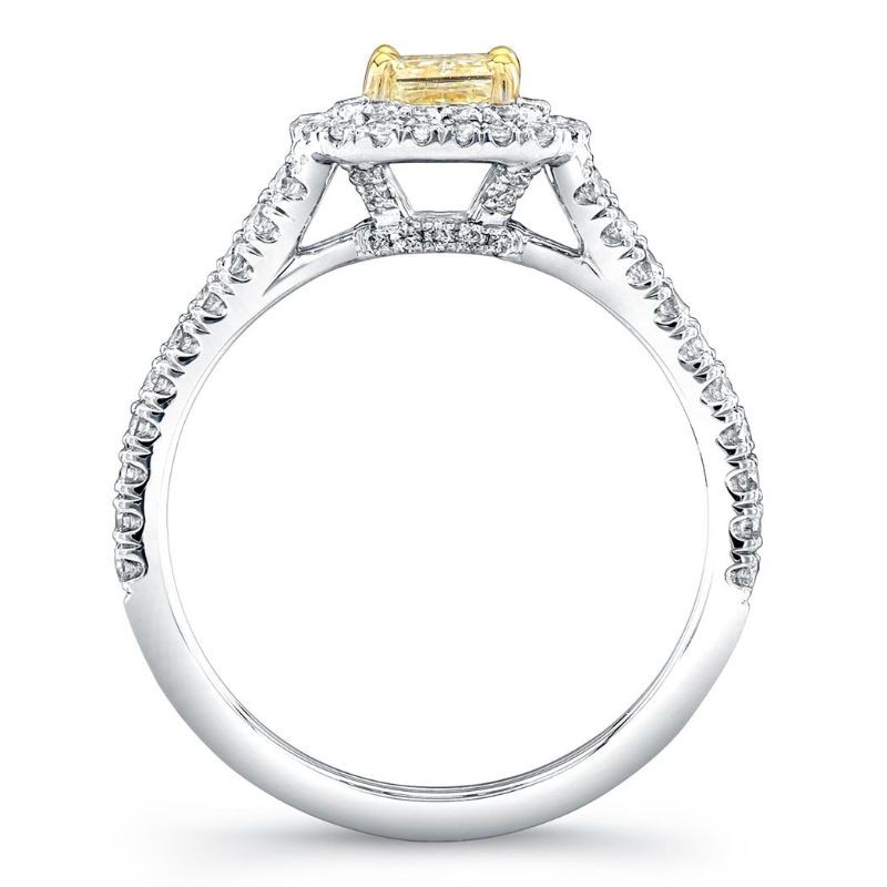 Platinum Fancy Yellow Diamond Ring