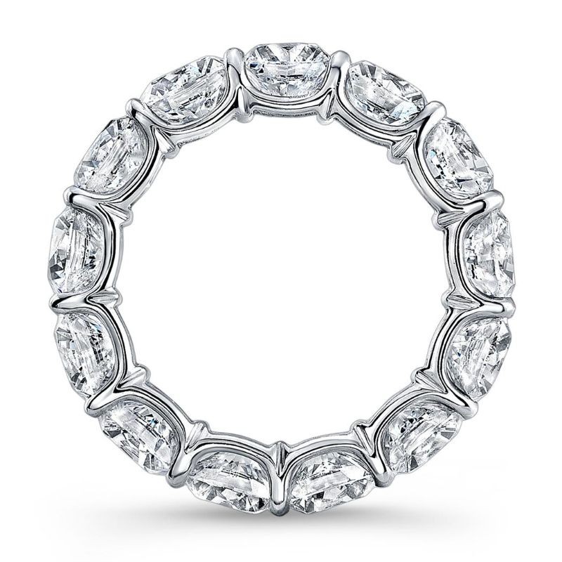 Platinum Cushion Diamond Eternity Ring