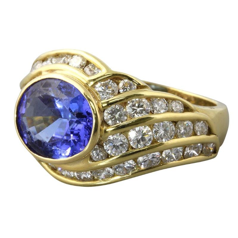 Jean Vitau Tanzanite and Diamond Ring