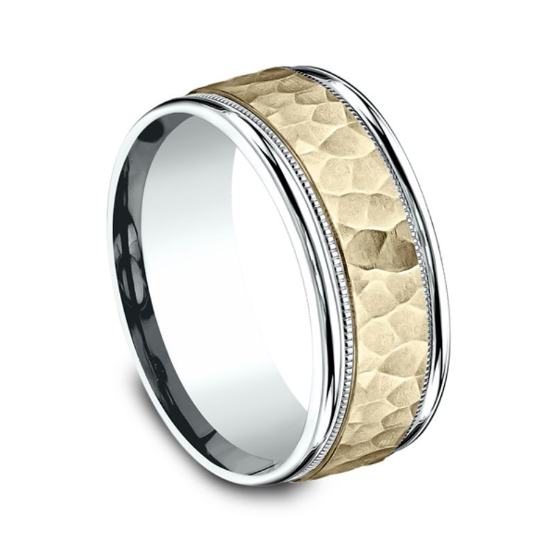 Two Tone Comfort-Fit Design Wedding Ring