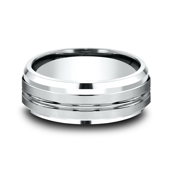Comfort-Fit Design Wedding Ring, 8mm