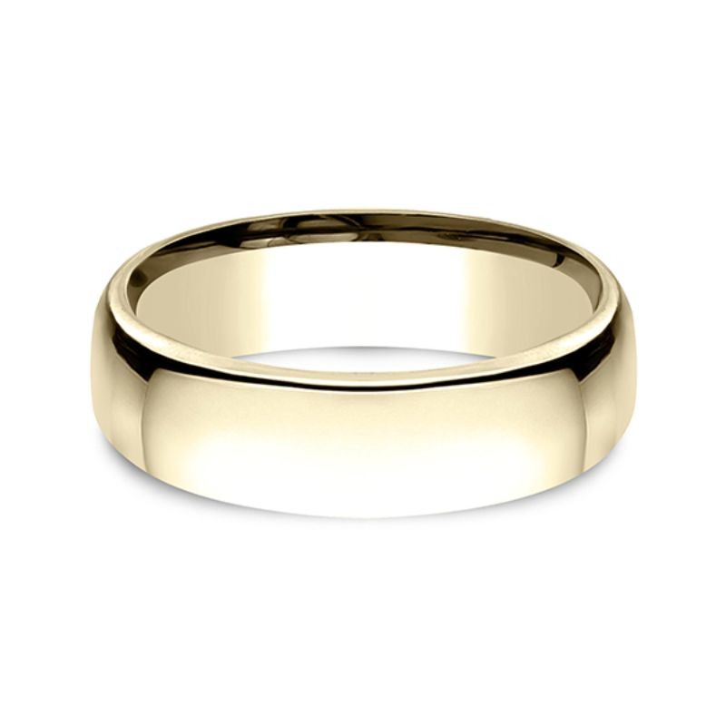 European Comfort-Fit Wedding Ring, 6.5mm