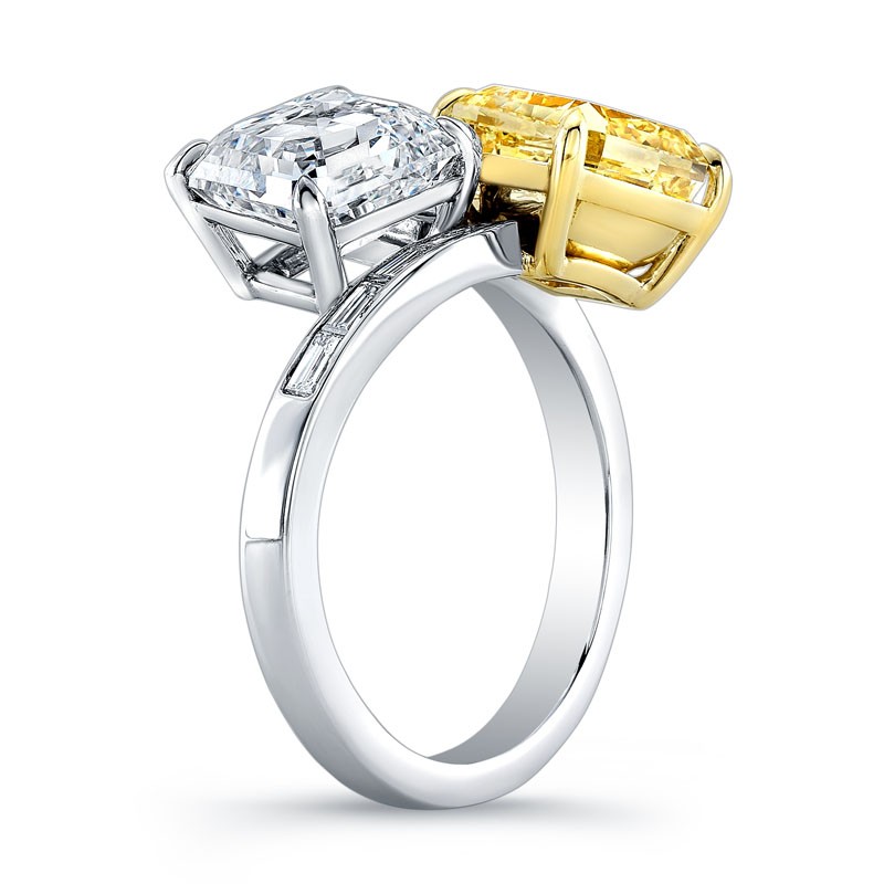 Platinum and 18K Diamond Fashion Ring