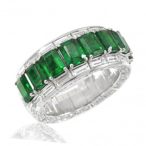 Picchiotti Xpandable™ Emerald & Diamond Ring