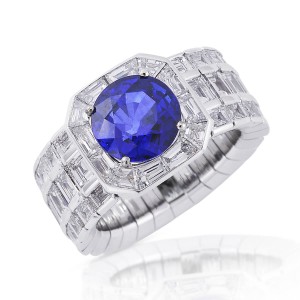 Picchiotti Xpandable™ Blue Sapphire & Diamond Ring