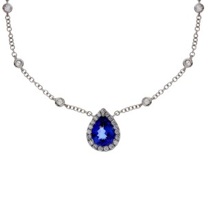 18K Tanzanite & Diamond Pendant on D-B-Y Necklace