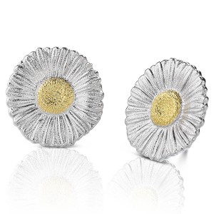 Buccellati Silver Blossom Daisy Button Earrings