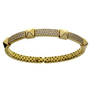 18K Yellow Gold pave Diamond Cuff Bracelet