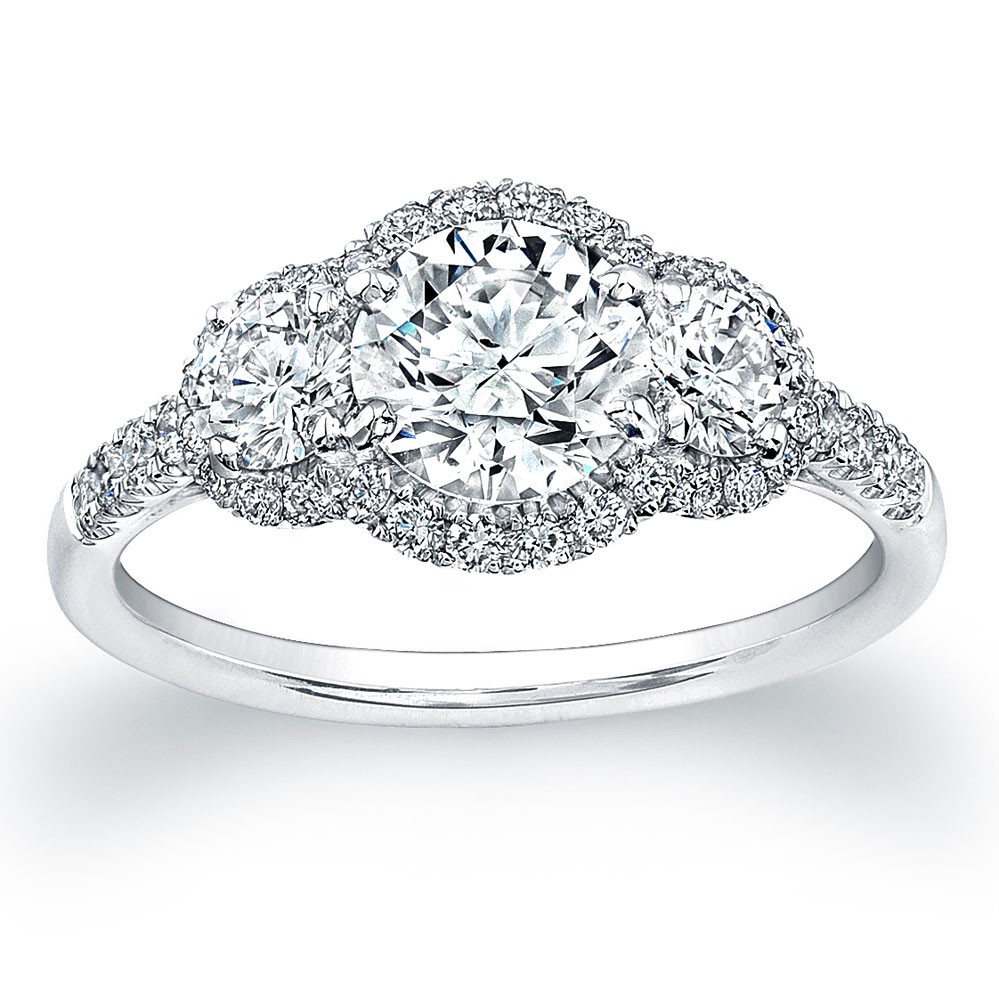 18K Diamond Engagement Ring