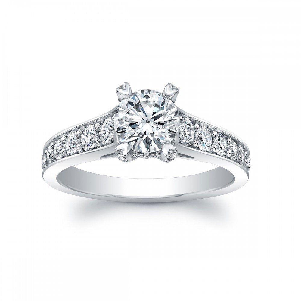Platinum Round Brilliant Cut Diamond Ring