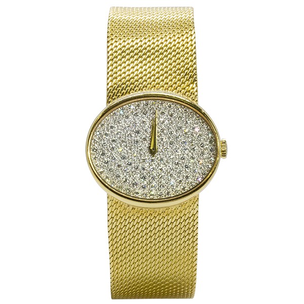 Pre-Owned Baume & Mercier 18K and Pave Diamond Watch