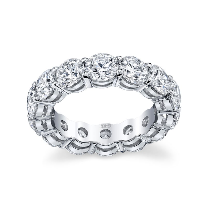 Platinum Round Diamond Eternity Band