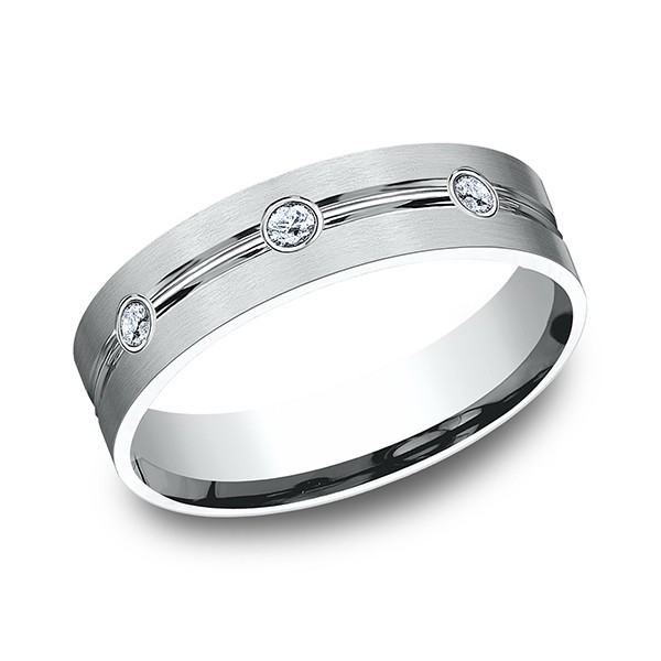 Comfort-Fit Diamond Wedding Ring