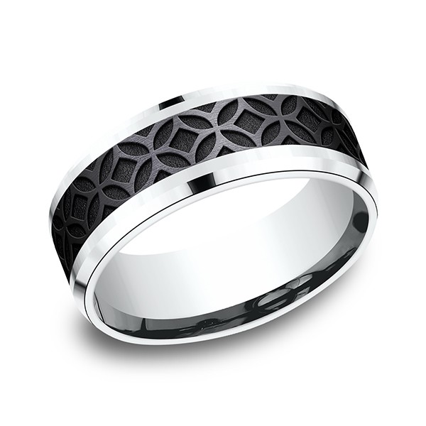 Ammara Stone Comfort-fit Design Wedding Band