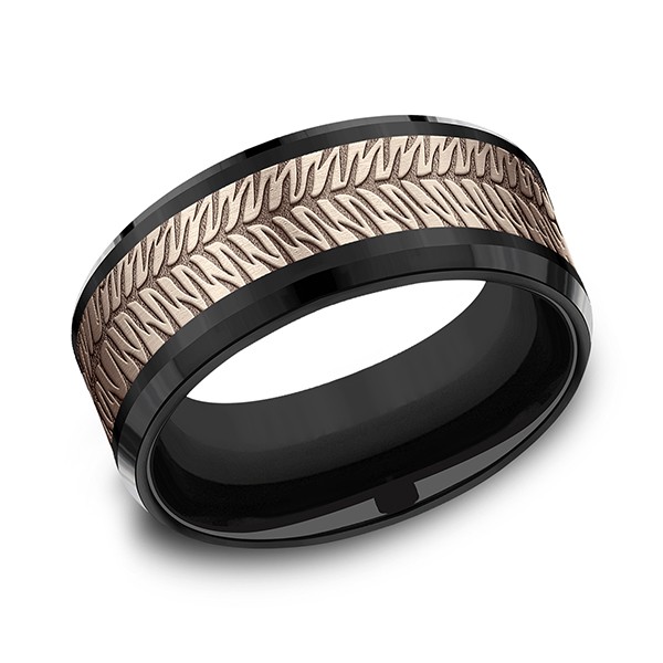 Ammara Stone Comfort-fit Design Wedding Band