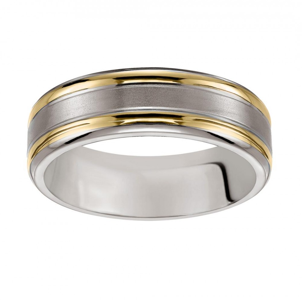 Yellow & White Gold Wedding Band