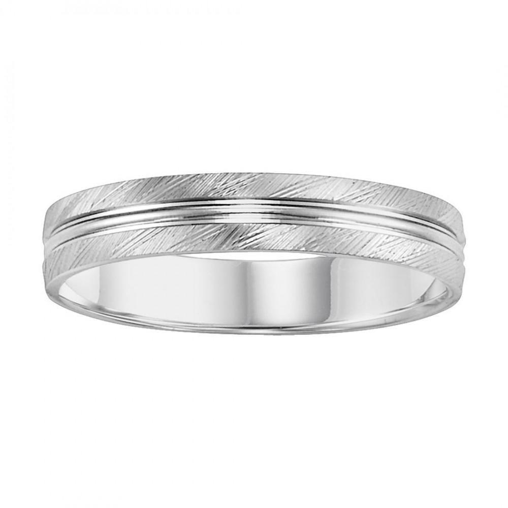 Palladium Textured Wedding Band