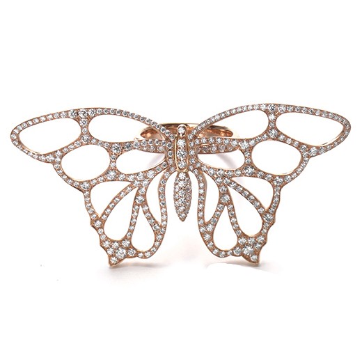 18K Diamond Butterfly Ring
