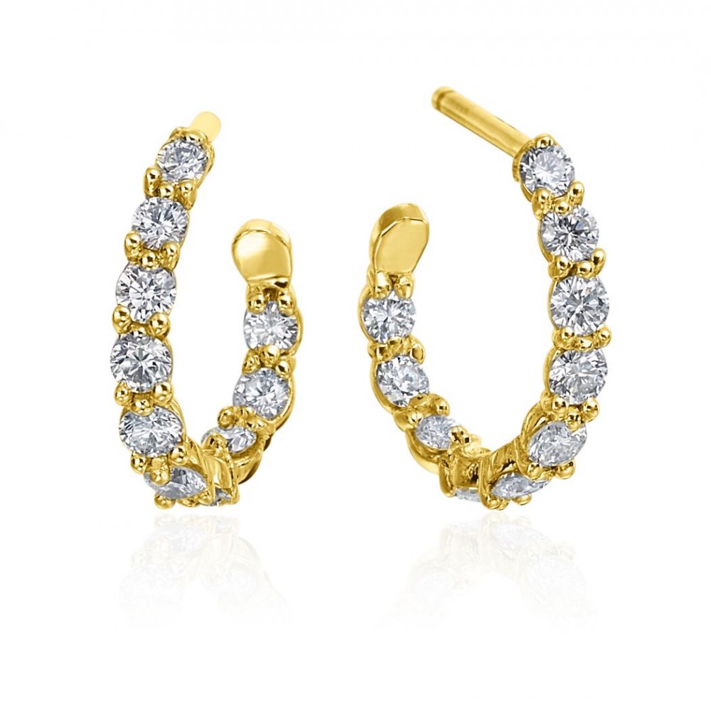 Gumuchian 18K Diamond Hoop Earrings