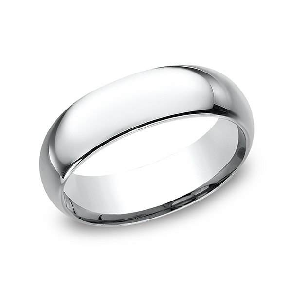 Standard Comfort-Fit Wedding Ring, Domed 7mm
