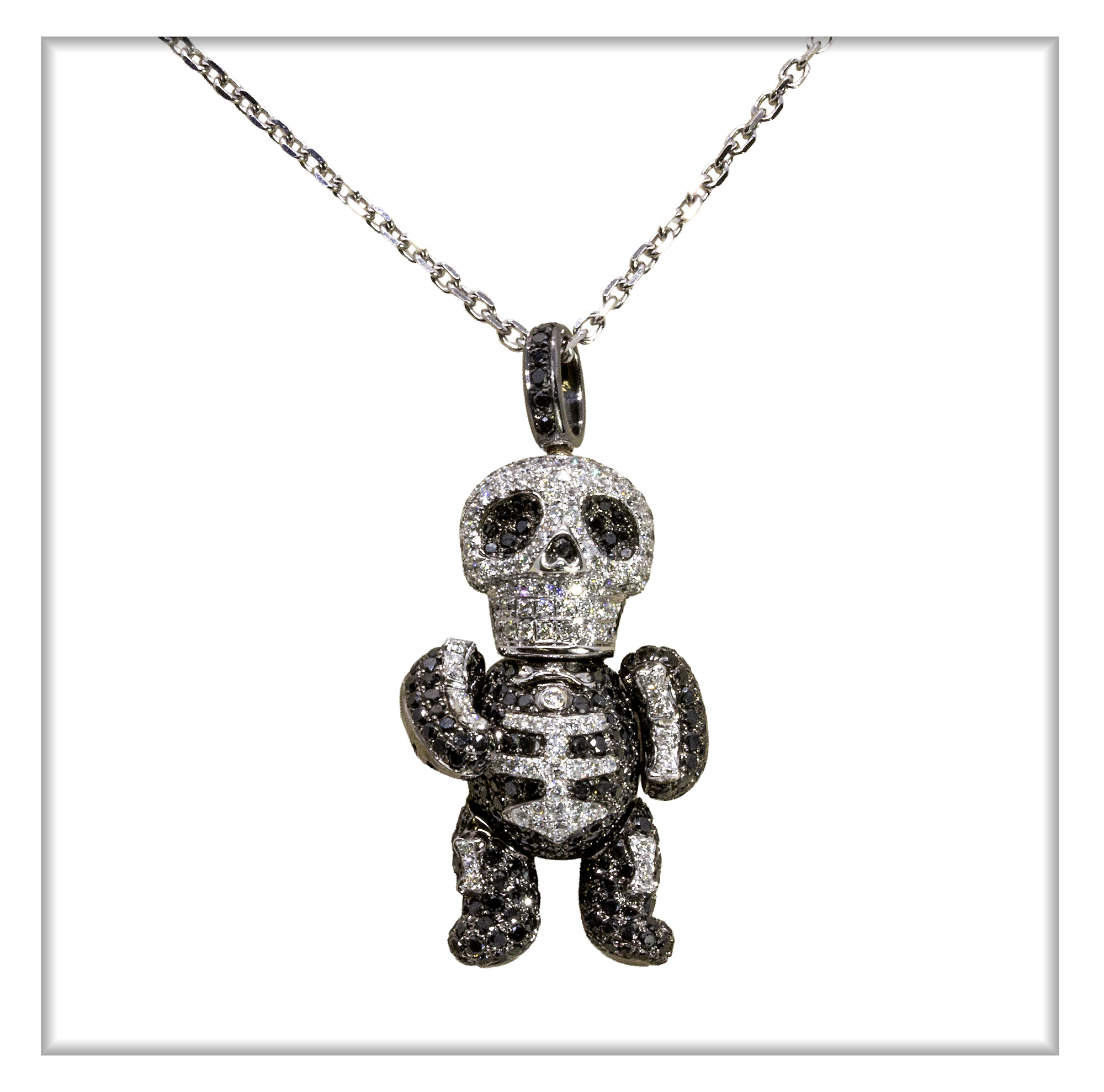 Diamond Baby Skeleton Pendant