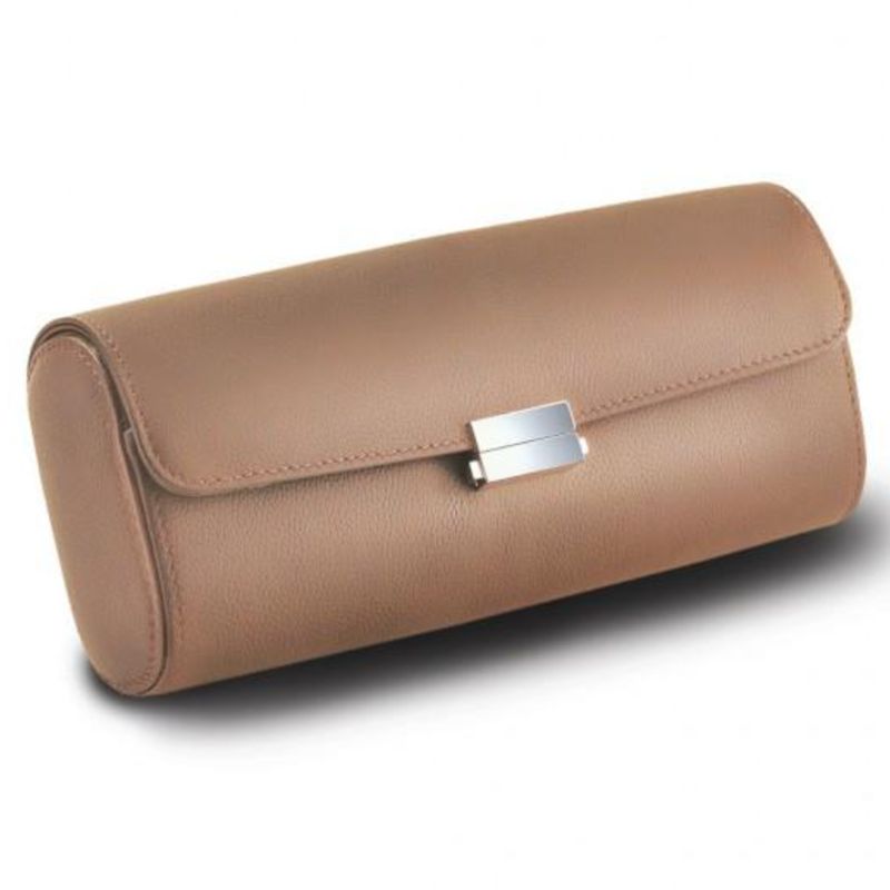 Scatola del Tempo Pochette Chestnut Leather Travel Case