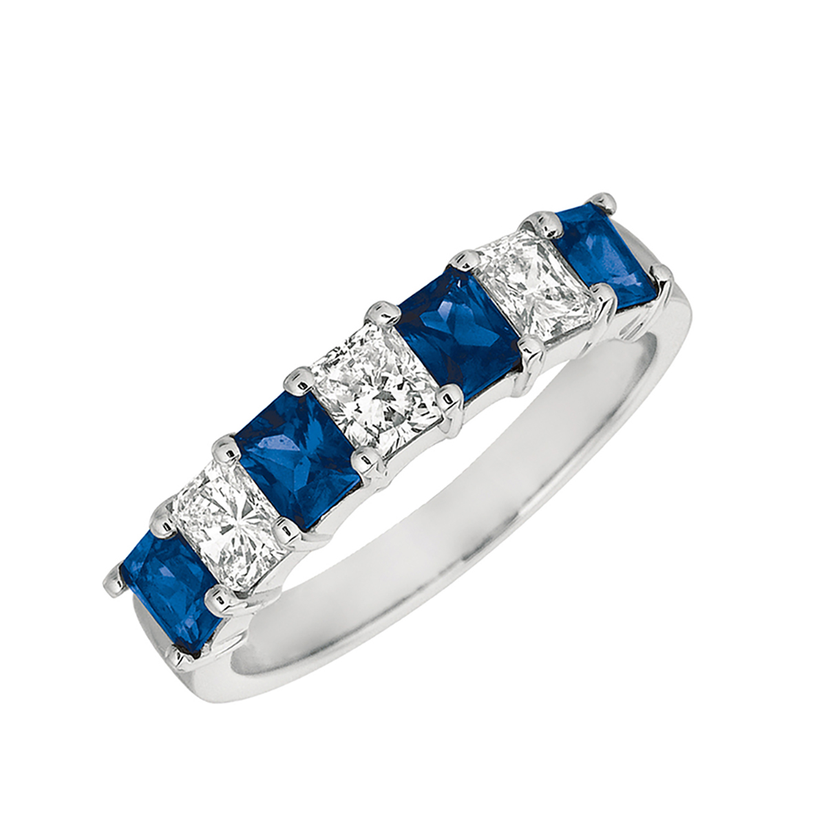 Gemlok© Sapphire & Diamond Band