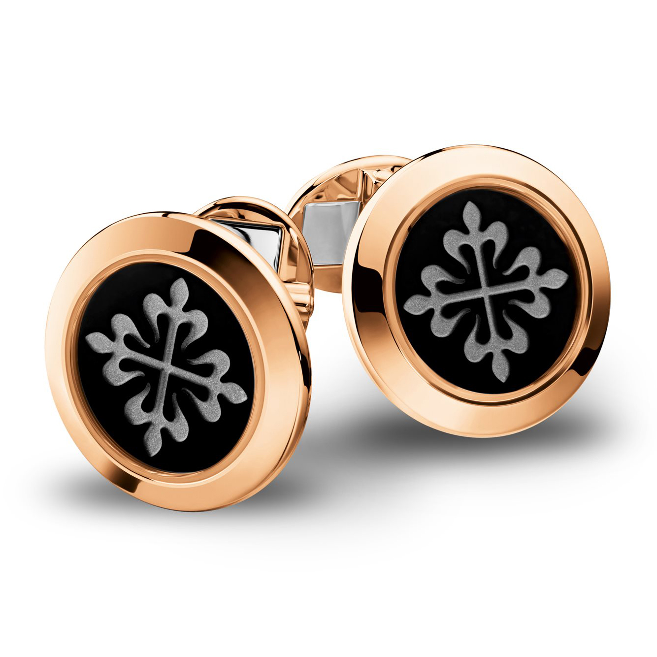 Patek Philippe 18K White Gold Onyx Calatrava Cufflinks