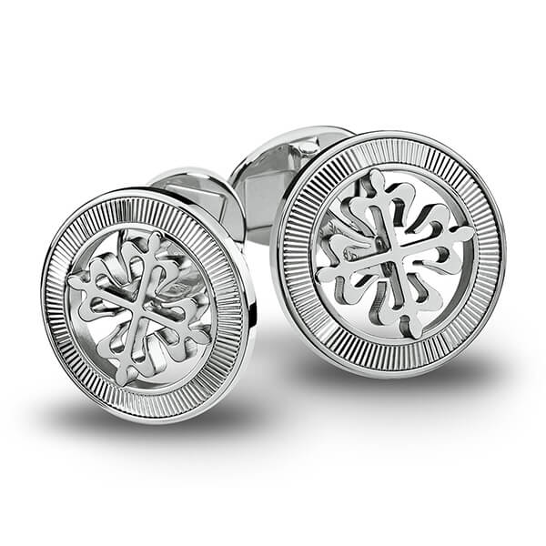 Patek Philippe 18K Calatrava Cross Guilloched Cufflinks