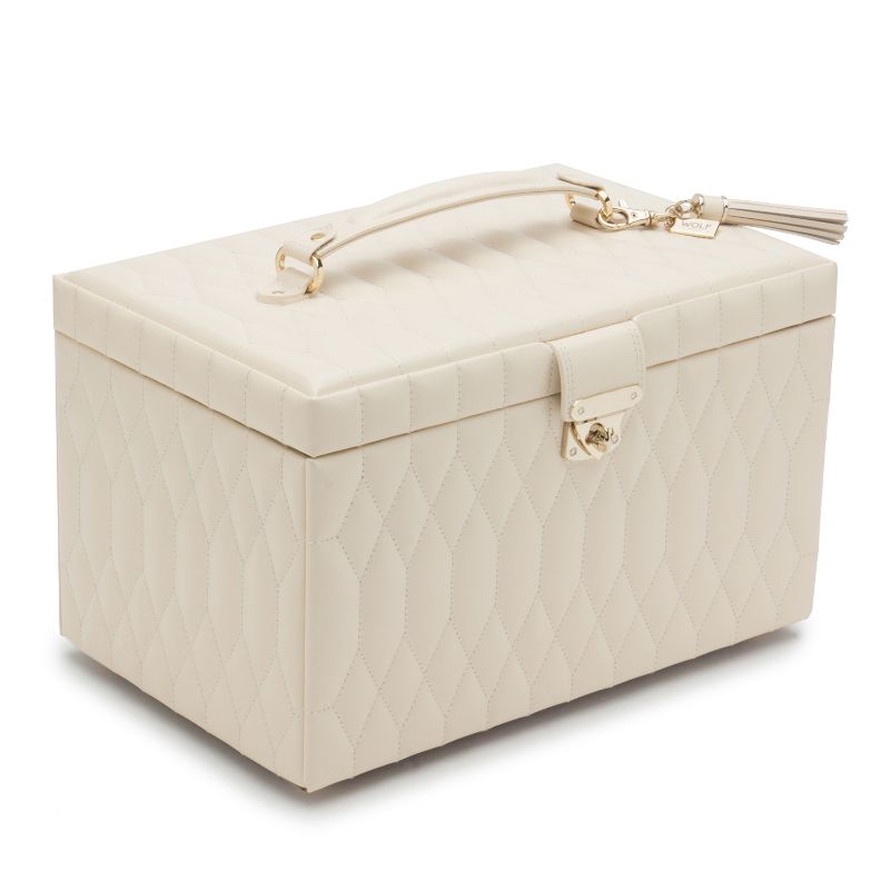 Wolf Caroline Ivory Large Jewelry Case