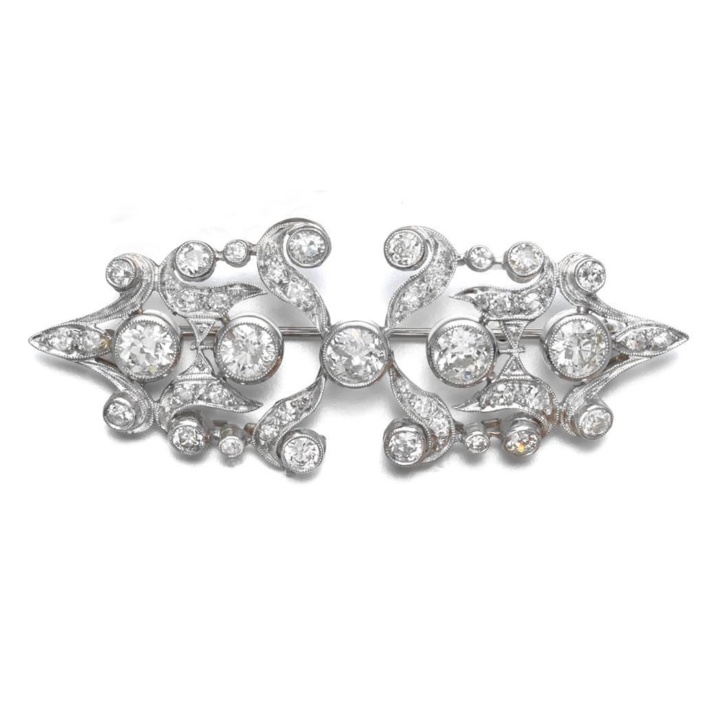 Platinum Vintage Diamond Brooch