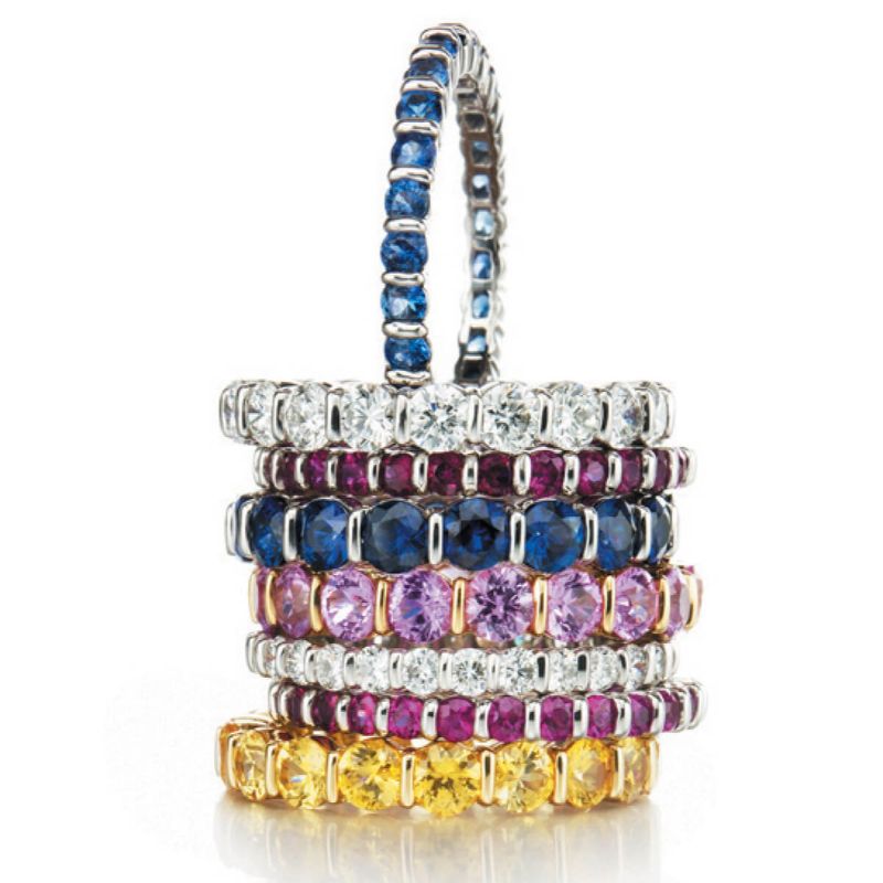 Gemlok© 18K Tsavorite Eternity Band