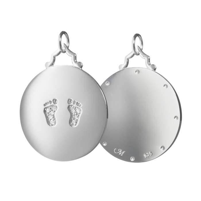 Baby Sapphire Footprint Charm