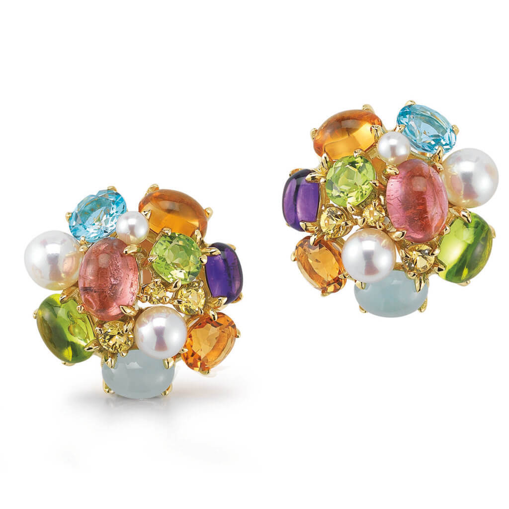 Seaman Schepps 18K Multi-Color Bubble Earrings