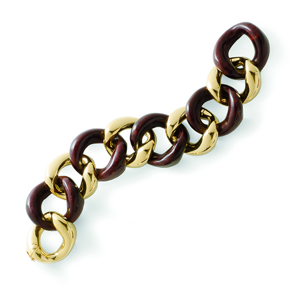 Seaman Schepps 18K Tiger Eye, Green Aventurine, Lapis, Carnelian & Onyx Large Link Bracelet